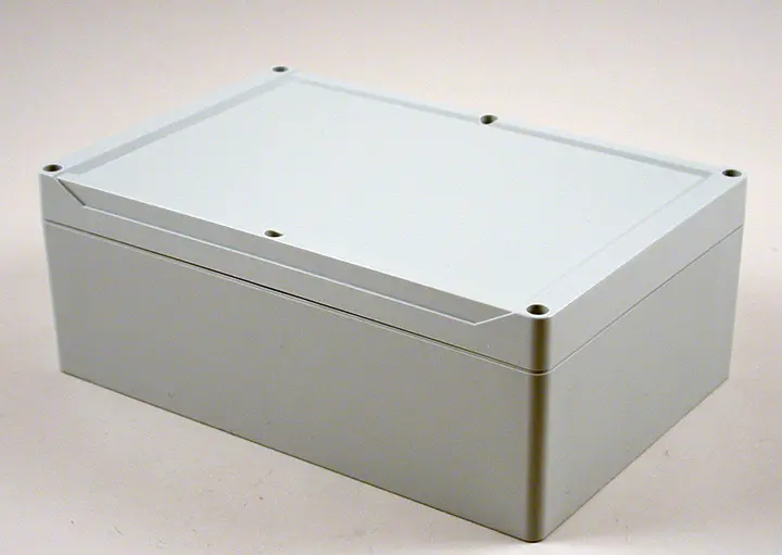 Produktfoto 1 von Hammond 1555; Gehäuse; Polycarbonat; Hellgrau IP68 Breite 160 mm Höhe 88.9 mm Länge 238.8 mm