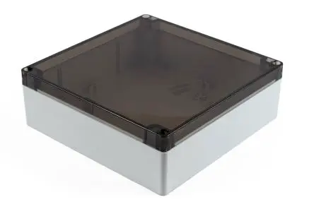 Produktfoto 1 von Hammond 1554; Gehäuse; Polycarbonat; Hellgrau IP68 Breite 180.3 mm Höhe 59.9 mm Länge 180.3 mm