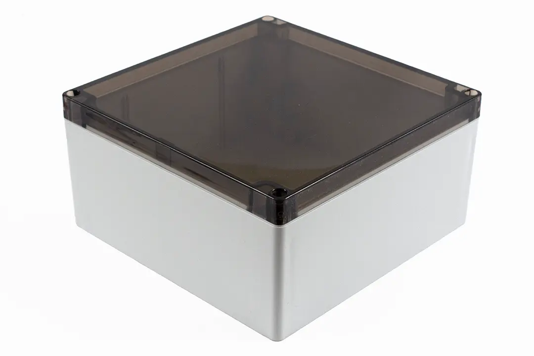 Produktfoto 1 von Hammond 1554; Gehäuse; Polycarbonat; Hellgrau IP68 Breite 180.3 mm Höhe 89.9 mm Länge 180.3 mm