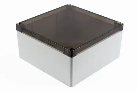 Produktfoto 1 von Hammond 1554; Gehäuse; Polycarbonat; Hellgrau IP68 Breite 180.3 mm Höhe 89.9 mm Länge 180.3 mm