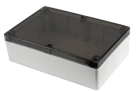 Produktfoto 1 von Hammond 1554; Gehäuse; Polycarbonat; Hellgrau IP68 Breite 198.1 mm Höhe 89.9 mm Länge 299.7 mm