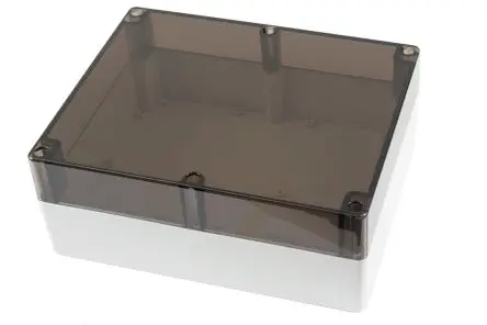 Produktfoto 1 von Hammond 1554; Gehäuse; Polycarbonat; Hellgrau IP68 Breite 238.8 mm Höhe 119.9 mm Länge 299.7 mm