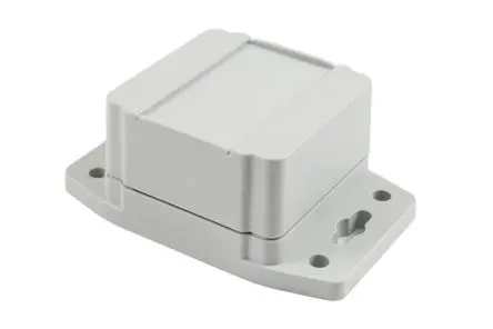 Produktfoto 1 von Hammond 1555F; Gehäuse; ABS; Hellgrau Geflanscht IP66 Breite 65 mm Höhe 42.4 mm Länge 65 mm