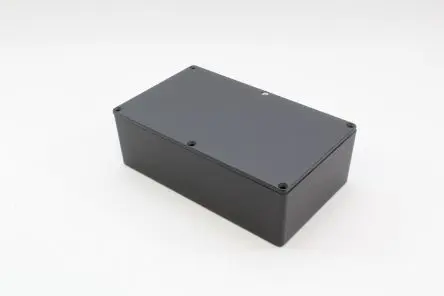 Produktfoto 1 von Hammond 1590; Gehäuse; Aluminiumdruckguss; Schwarz IP54 Breite 120 mm Höhe 64 mm Länge 200 mm