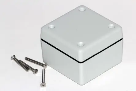 Produktfoto 1 von Hammond 1594; Gehäuse; Flammhemmender ABS-Kunststoff; Grau, Schwarz IP66 Breite 56 mm Höhe 28 mm Länge 56 mm