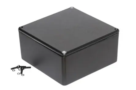 Produktfoto 1 von Hammond 1590; Gehäuse; Aluminiumdruckguss; Schwarz IP65 Breite 120 mm Höhe 59 mm Länge 120 mm