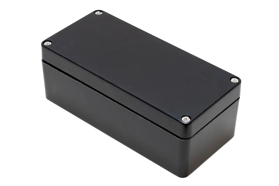 Produktfoto 1 von Hammond 1590ZGRPBK; Gehäuse; GF Polyester; Schwarz; IK09 IP66 Breite 75 mm Höhe 55 mm Länge 160 mm