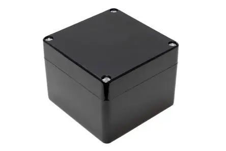 Produktfoto 1 von Hammond 1590ZGRPBK; Gehäuse; GF Polyester; Schwarz; IK09 IP66 Breite 121 mm Höhe 91 mm Länge 120 mm