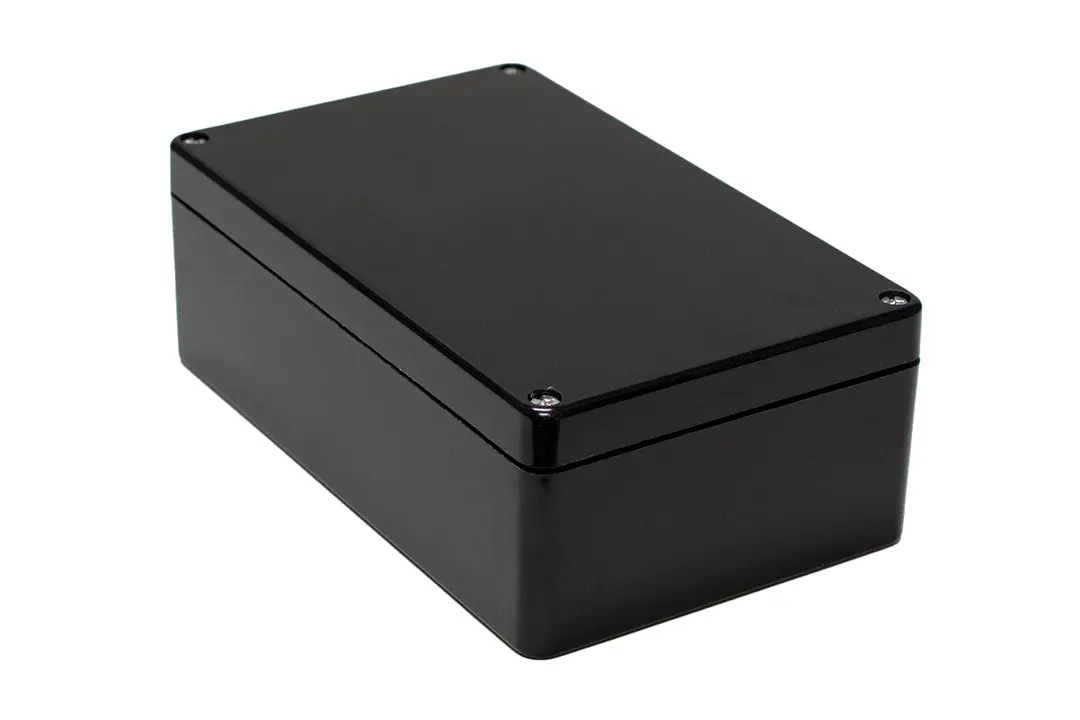 Produktfoto 1 von Hammond 1590ZGRPBK; Gehäuse; GF Polyester; Schwarz; IK09 IP66 Breite 160 mm Höhe 90 mm Länge 260 mm