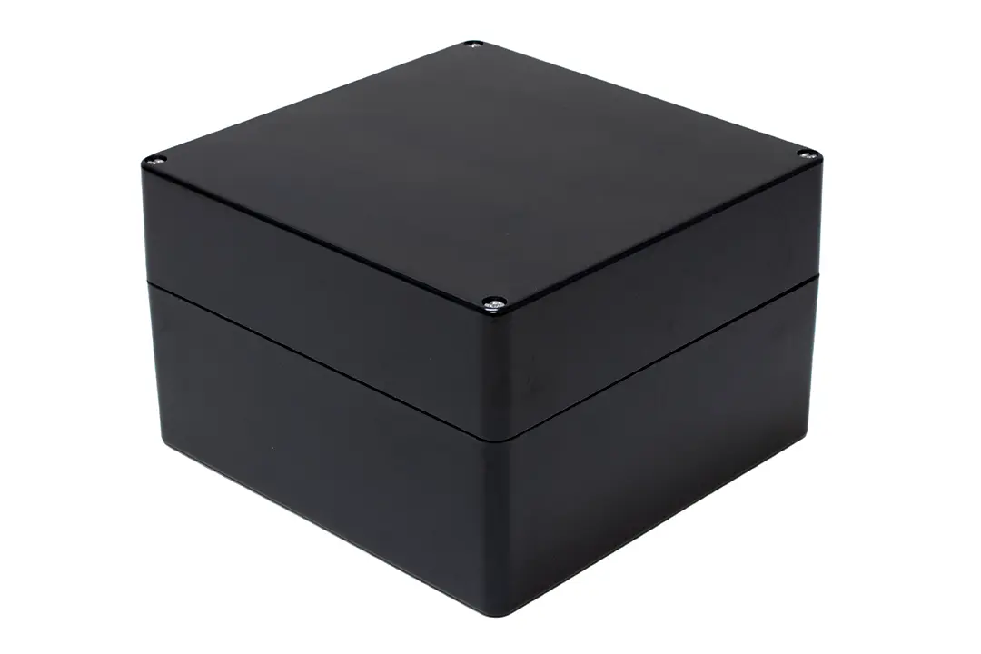 Produktfoto 1 von Hammond 1590ZGRPBK; Gehäuse; GF Polyester; Schwarz; IK09 IP66 Breite 251 mm Höhe 161 mm Länge 255 mm