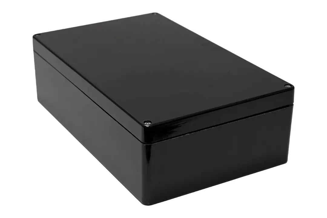 Produktfoto 1 von Hammond 1590ZGRPBK; Gehäuse; GF Polyester; Schwarz; IK09 IP66 Breite 250 mm Höhe 120 mm Länge 400 mm