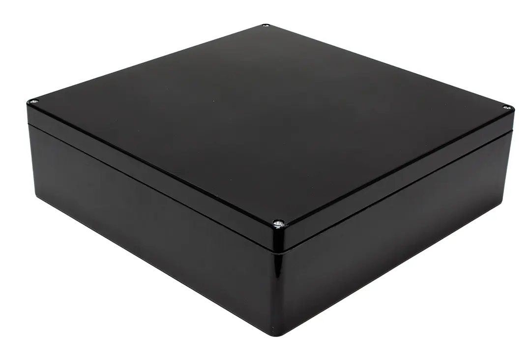 Produktfoto 1 von Hammond 1590ZGRPBK; Gehäuse; GF Polyester; Schwarz; IK09 IP66 Breite 400 mm Höhe 120 mm Länge 405 mm