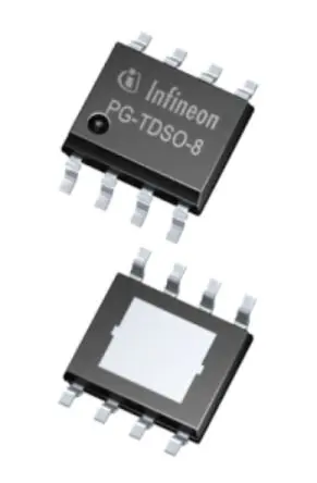 Produktfoto 1 von Infineon HITFET 1 Leistungsschalter-IC Low-Side Low-Side 100 mΩ 8-Pin 5 Ausg. TDSO-8