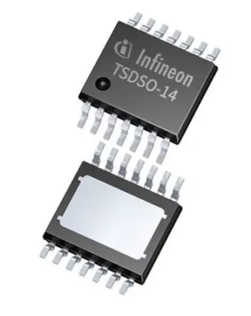 Produktfoto 1 von Infineon ITS4040D-EP-D 4 Leistungsschalter-IC High-Side High-Side 150 mΩ 14-Pin 4 Ausg. TSDSO-14