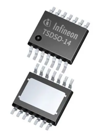 Produktfoto 1 von Infineon ITS4040D-EP-D 4 Leistungsschalter-IC High-Side High-Side 180 mΩ 14-Pin 4 Ausg. TSDSO-14