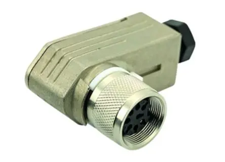 Produktfoto 1 von Amphenol Industrial C091 M16 DIN-Stecker gewinkelt 6-polig, DIN EN 61076 2-106, 300V 7A IP67 Kabel, Schraubkupplung