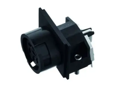 Produktfoto 1 von Amphenol Industrial T3-4 M16 DIN-Stecker gewinkelt 6-polig, DIN EN 61076 2-106, 300V 7A IP40 Kabel, Bajonett Buchse