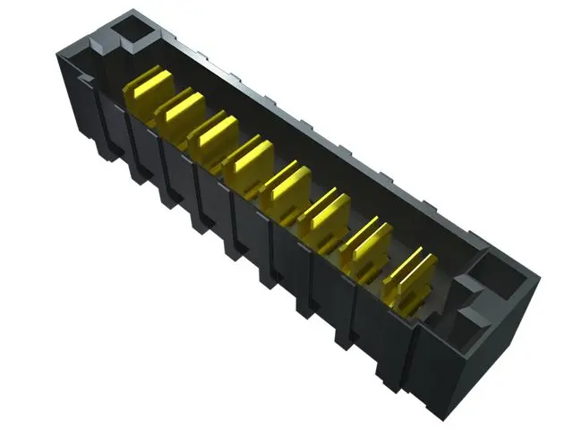 Produktfoto 1 von Samtec PET Leiterplattenleiste gewinkelt, 16-polig / 2-reihig, Raster 6.35 mm Raster gewinkelt, Platine-Platine,