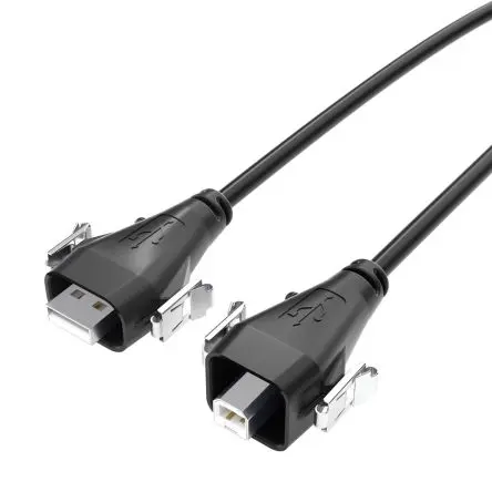 Produktfoto 1 von Samtec Stecker RCU IC-Buchse USB-Kabel, USB Typ A Stecker / USB Typ A, 3 m Schwarz