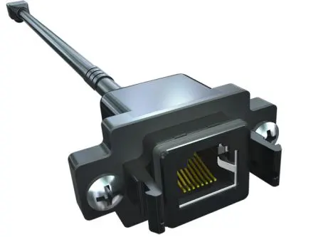 Samtec RPCE Buchse Cat5e Ethernet-Steckverbinder, 1-Port Bronze Frontplattenmontage Rechteckig