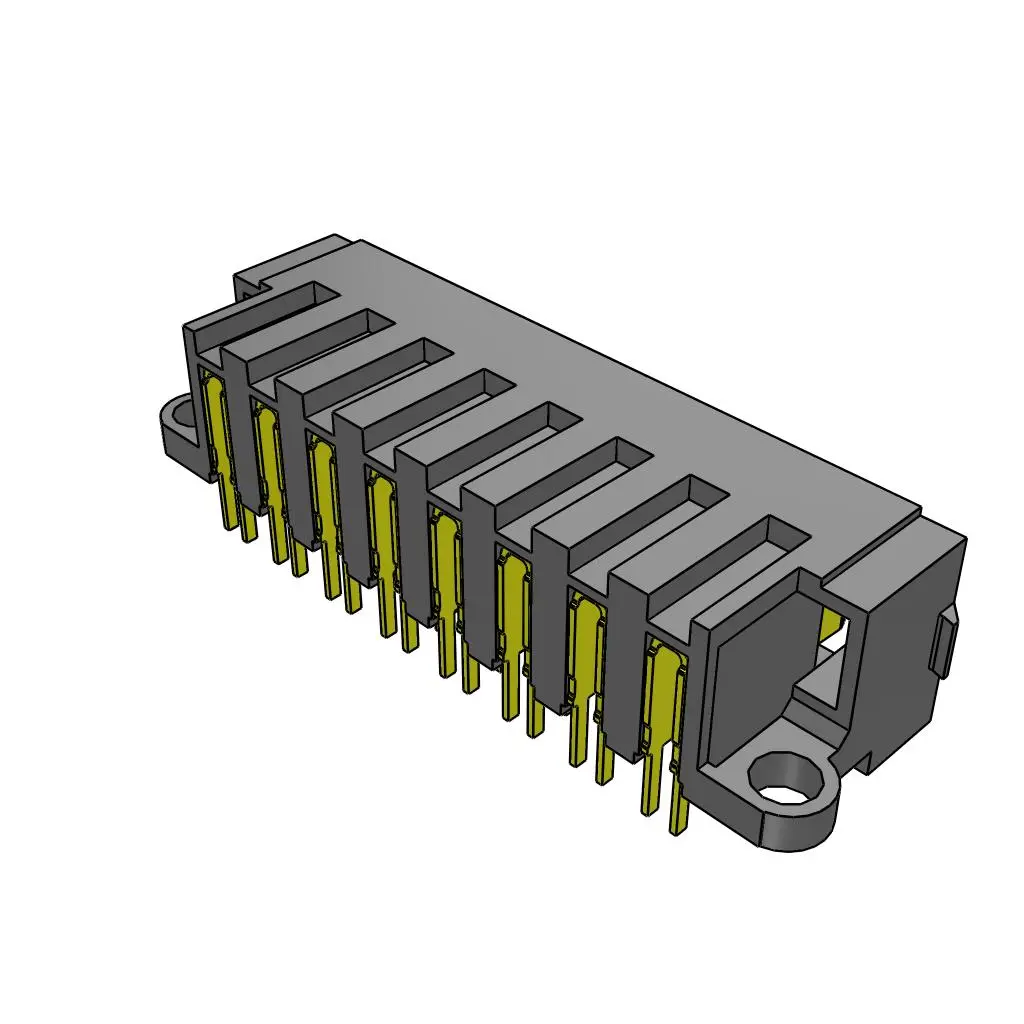 Produktfoto 1 von Samtec MPT Leiterplattenleiste gewinkelt, 8-polig / 1-reihig, Raster 5 mm Raster gewinkelt, Platine-Platine, Ummantelt