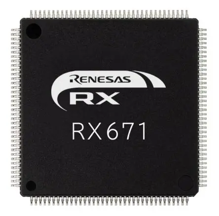 Produktfoto 1 von Renesas Electronics Mikrocontroller RX671 RXv3 32 bit Oberfläche 2MB Flash LFQFP 144-Pin 120 MHz 384 kB RAM