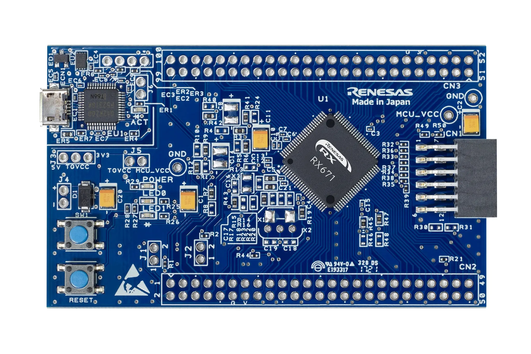 Produktfoto 1 von Renesas Electronics Zielplatine für RX671 32-Bit-MCU, Zielplatine Zielplatinen-Kit RX