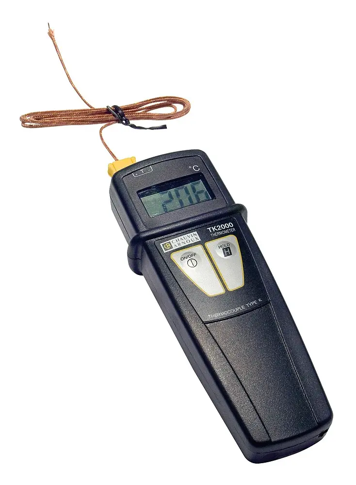 Produktfoto 1 von Chauvin Arnoux Digitales Thermometer, TK 2000, Tragbar, 1 bis 1000 °C ±1.5 % max, Messelement Typ K