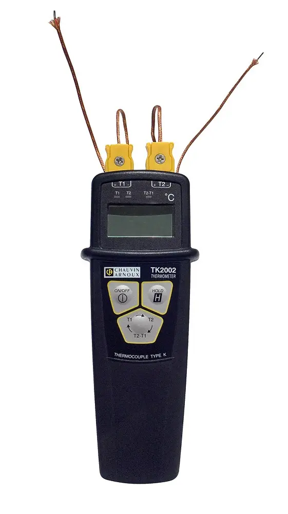 Chauvin Arnoux Digitales Thermometer, TK 2002, Tragbar, 2 bis 1000 °C ±1.5 % max, Messelement Typ K