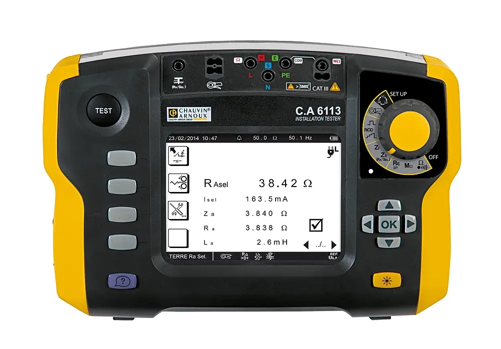Produktfoto 1 von Chauvin Arnoux CA 6113 Multifunktionsprüfgerät autom.RCD Test Ohne Auslösung 1000V RCD Rampentest