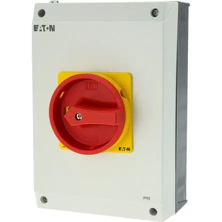 Produktfoto 1 von Eaton P3 Trennschalter ohne Sicherung 3-polig Oberfläche 63A 30 kW Rot IP65