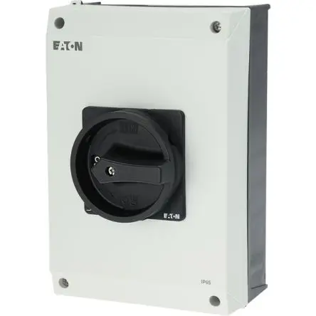 Produktfoto 1 von Eaton P3 Schalter 3-polig Oberfläche 63A 30 kW Schwarz IP65 3-phasig