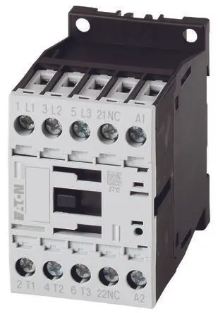 Produktfoto 1 von Eaton DILM7-01(230V50/60HZ) Schütz 400V-Spule, 3-polig, 400V / 7 A 230V 3 kW 1 Öffner Motorsteuerung 1-Hilfskontakte