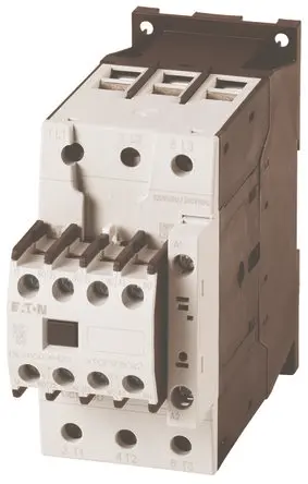 Produktfoto 1 von Eaton DILM Schütz 400V-Spule, 3-polig, 400V / 50 A 22 kW 2 Schließer/2 Öffner Motorsteuerung 2-Hilfskontakte