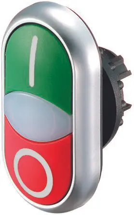 Produktfoto 1 von Eaton RMQ Titan M22 Drucktastenkopf Ø 22.5 mm, Grün, Rot Tastend Glatt Tropfen Kunststoff, IP66