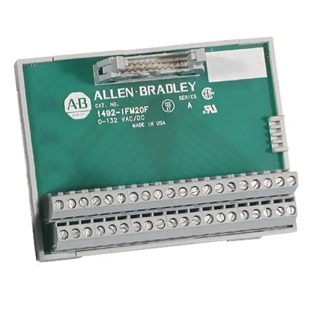 Produktfoto 1 von Allen Bradley 1492 Schnittstellenmodul Anschlusskabel, Buchse, 20-polig, 30V, DIN-Hutschiene 12A