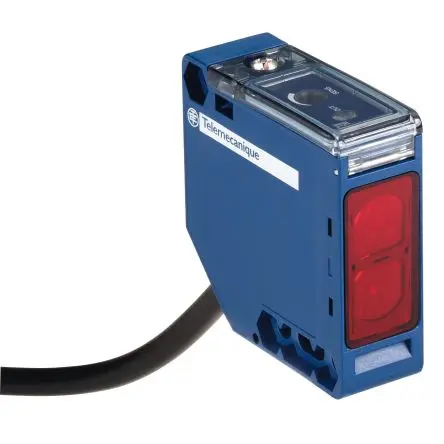 Produktfoto 1 von Telemecanique Sensors XUK Kubisch Optischer Sensor, Diffus mit Hintergrundunterdrückung, Diskret Ausgang, Kabel