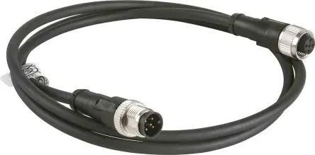 Produktfoto 1 von Telemecanique XZ, 5-polig Sensor-Betätigungselementkabel, Gerade Stecker 5 / Gerade Buchse, Länge 1 m