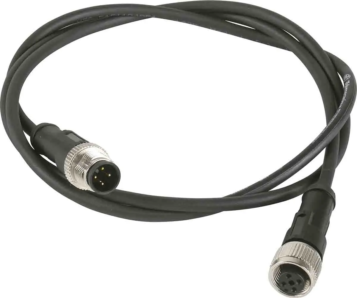 Produktfoto 1 von Telemecanique XZ, 3-polig Sensor-Betätigungselementkabel, Gerade Stecker 3 / Gerade Buchse, Länge 1 m