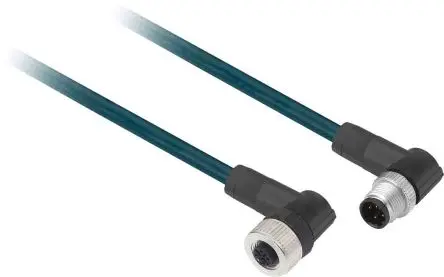 Produktfoto 1 von Telemecanique XZCR, 4-polig Sensor-Betätigungselementkabel, Gerade Stecker 4 / Gerade Buchse, Länge 2 m
