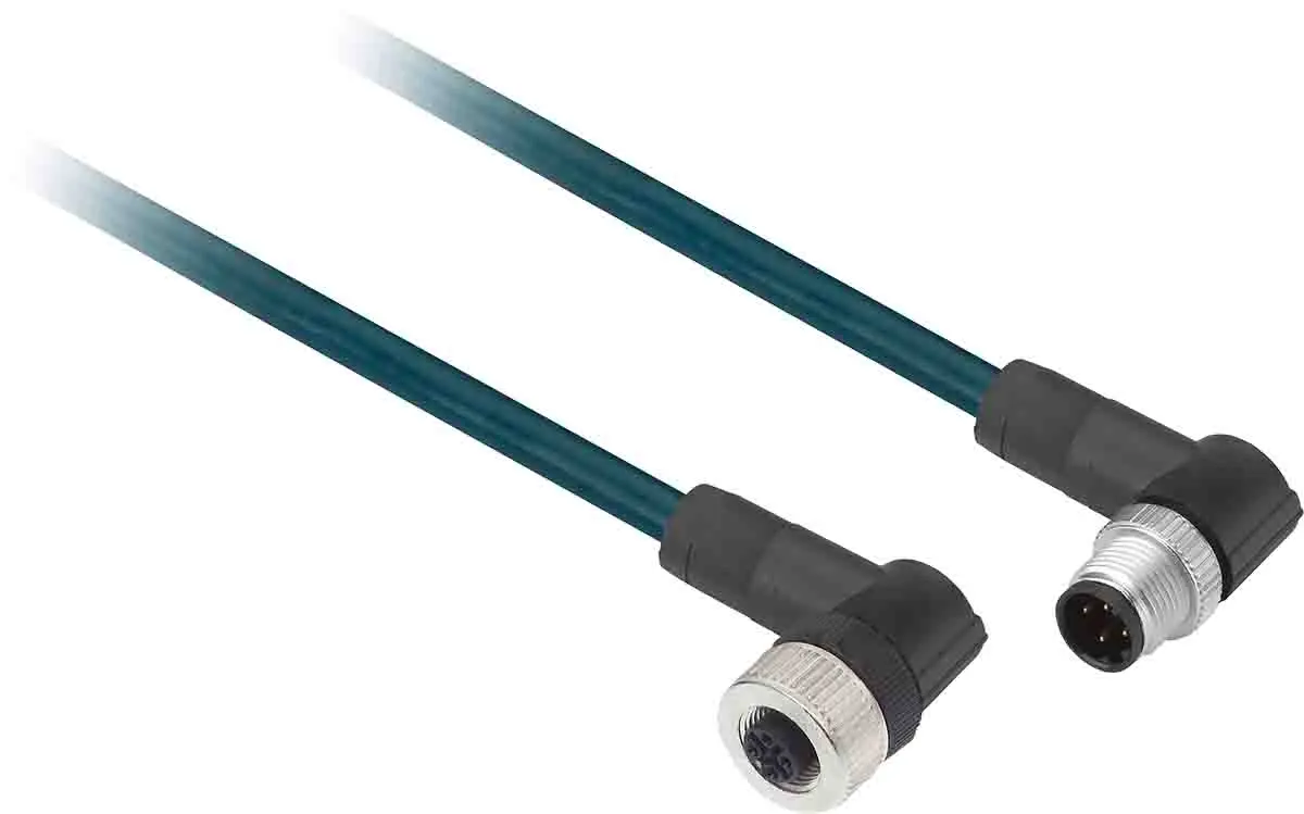 Produktfoto 1 von Telemecanique XZCR, 4-polig Sensor-Betätigungselementkabel, Gerade Stecker 4 / Gerade Buchse, Länge 2 m