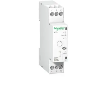 Produktfoto 1 von Schneider Electric Acti9 iCT Schütz 230V-Spule, 1-polig 230V 3.6 kW 1 Schließer Steuerschaltkreis 1-Hilfskontakte