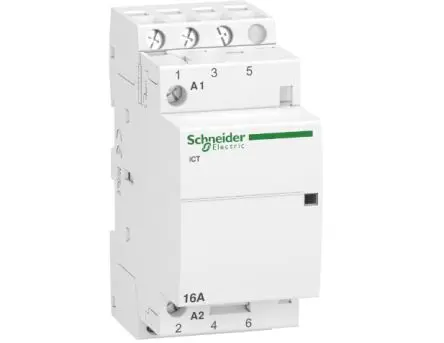 Produktfoto 1 von Schneider Electric Acti9 iCT Schütz 240V-Spule, 3-polig 240V 1.6 W 3 Schließer Motorsteuerung 3-Hilfskontakte