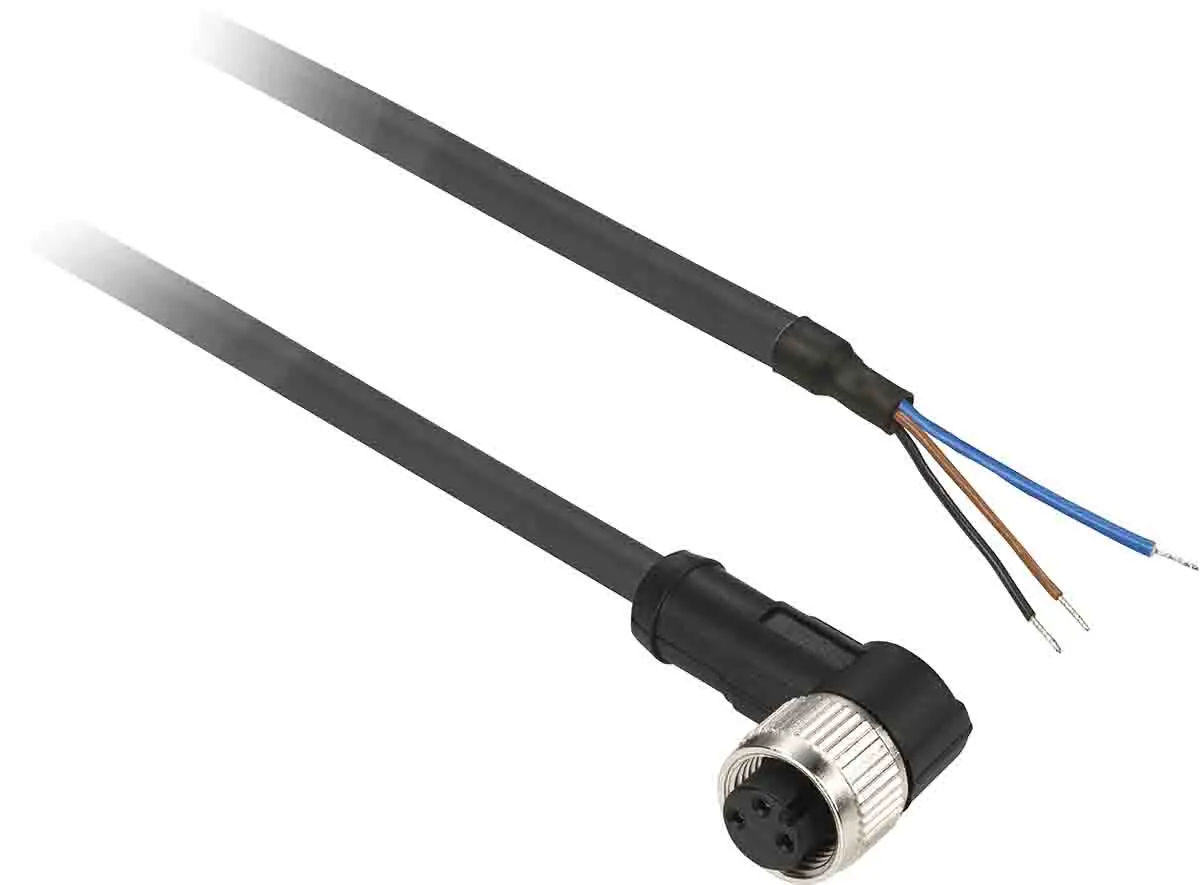 Produktfoto 1 von Telemecanique XZCP, 3-polig Sensor-Betätigungselementkabel, Rechtwinklig Buchse, Länge 5 m