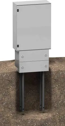 Produktfoto 1 von Schneider Electric PanelSeT Sockel Grau, 200 x 556 x 302mm, für Thalassa PLM
