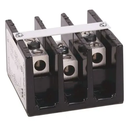 Produktfoto 1 von Allen Bradley Verteilerblock 3-polig / 600V 115A, Aluminium Schwarz, IP20