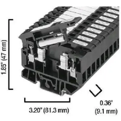 Produktfoto 1 von Allen Bradley 1492-H Anschlussklemmenblock DIN-Schiene Schwarz, 0.05mm², 4 mm², 57V