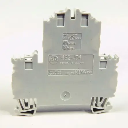 Produktfoto 1 von Allen Bradley 1492 Kunststoff Schraubanschlussklemme 24A transparent 4-polig Schraubkäfig 12AWG, 22 AWG