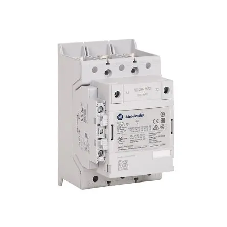 Produktfoto 1 von Allen Bradley Schütz 250V ac/dc, 500 V ac/dc-Spule, 3-polig / 116 A 48V 1 Schließer/1 Öffner Schalten von Kondensatoren
