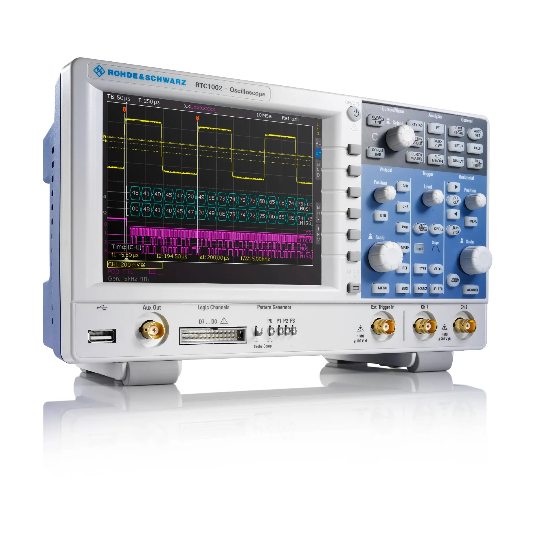 Produktfoto 1 von Rohde & Schwarz RTC1000 RTC1002 EDU Speicher Tisch Oszilloskop 2-Kanal Analog 50MHz
